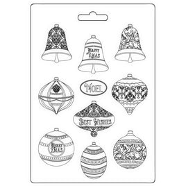 Christmas Bells And Balls - Stamperia Soft Maxi Mould 8.5"X11.5"