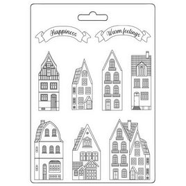 Christmas Houses - Stamperia Soft Maxi Mould 8.5"X11.5"