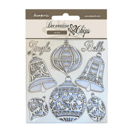 Christmas Balls - Stamperia Decorative Chips 5.5"X5.5"