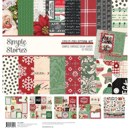 Simple Vintage Dear Santa - Simple Stories Collection Kit 12"X12"