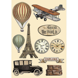Around The World - Stamperia Wooden Shapes A5
