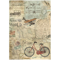 Around The World - Stamperia Assorted Rice Paper A4 6/Pkg