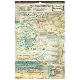 Around The World - Stamperia Assorted Rice Paper A4 6/Pkg