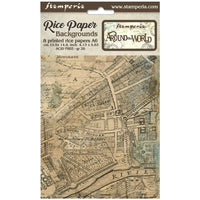 Around The World - Stamperia Assorted Rice Paper Backgrounds A6 8/Sheets