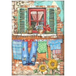 Sunflower Art Window - Stamperia Rice Paper Sheet A4