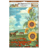 Sunflower Art - Stamperia Assorted Rice Paper A4 6/Sheets