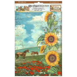 Sunflower Art - Stamperia Assorted Rice Paper A4 6/Sheets