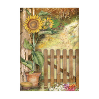 Sunflower Art - Stamperia Assorted Rice Paper Backgrounds A6 8/Sheets