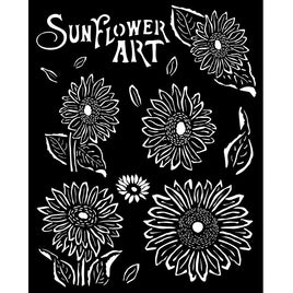 Sunflower Art Sunflowers  - Stamperia Stencil 7.87"X9.84"