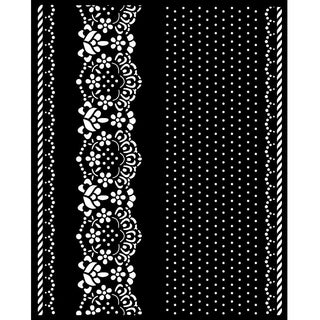 Sunflower Art Borders And Lace - Stamperia Stencil 7.87