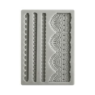 Sunflower Art Laces And Borders - Stamperia Silicone Mould A6