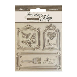 Sunflower Art Frames - Stamperia Decorative Chips 5.5"X5.5"