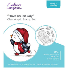 Crafter's Companion Acrylic Clear Stamp 4"X4" - Have an Ice Day