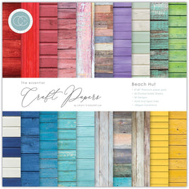 Beach Hut, 20 Designs - Craft Consortium Double-Sided Paper Pad 8"X8" 30/Pkg