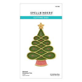 Stitched Christmas Tree - Spellbinders Etched Dies From The Make It Merry Collection