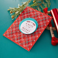 Stitched Starry Argyle - Spellbinders Etched Dies From The Make It Merry Collection