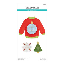 Stitched Christmas Sweater - Spellbinders Etched Dies From The Make It Merry Collection