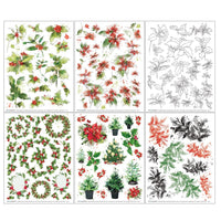 Foliage, Christmas Spectacular 2023 - 49 And Market Rub-Ons 6"X8" 6/Sheets