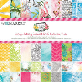 Vintage Artistry Sunburst - 49 And Market Collection Pack 12"X12"