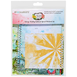 Vintage Artistry Sunburstt - 49 And Market Spiral Notebook Set