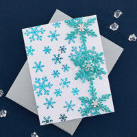 Snowflakes - Glimmering Snowflakes - Spellbinders Glimmer Hot Foil Plate & Die By Bibi Cameron