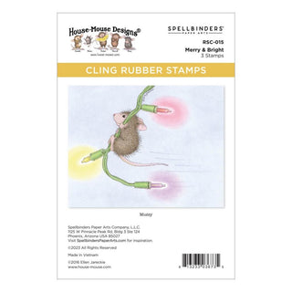 Merry & Bright - House Mouse Cling Rubber Stamp