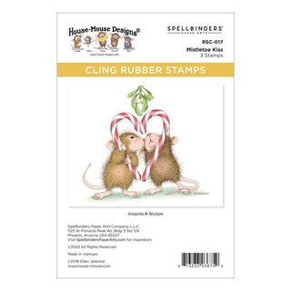 Mistletoe Kiss - House Mouse Cling Rubber Stamp