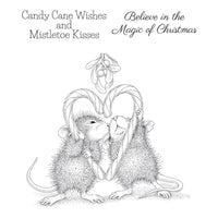 Mistletoe Kiss - House Mouse Cling Rubber Stamp
