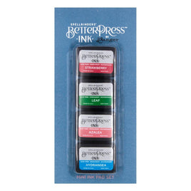Flower Garden - Spellbinders BetterPress Letterpress Mini Ink Pad Set 4/Pkg