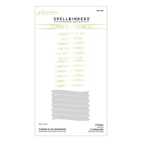 Comfort & Joy Sentiments - Spellbinders Glimmer Hot Foil Plate & Die