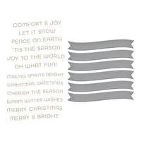 Comfort & Joy Sentiments - Spellbinders Glimmer Hot Foil Plate & Die