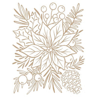 Full Bloom Poinsettia - Spellbinders Glimmer Hot Foil Plate
