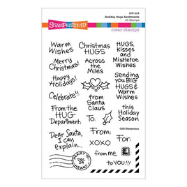 Holiday Hugs Sentiments - Stampendous Clear Stamp Set