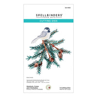 Snow Garden -Hemlock, Cones & Chickadee - Spellbinders Etched Dies By Susan Tierney-Cockburn