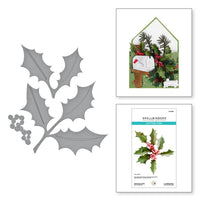 Snow Garden - American Holly - Spellbinders Etched Dies By Susan Tierney-Cockburn