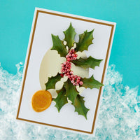 Snow Garden - American Holly - Spellbinders Etched Dies By Susan Tierney-Cockburn
