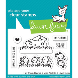 Hay There, Hayrides! Mice Add-On - Lawn Fawn Clear Stamp Set