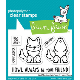 Wolf Before 'n Afters - Lawn Fawn Clear Stamp Set