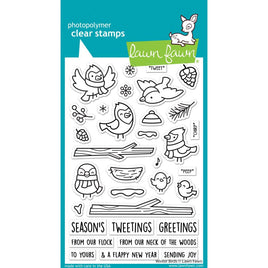 Winter Birds - Lawn Fawn Clear Stamp Set