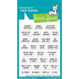Simply Celebrate Winter Critters Add-Ons - Lawn Fawn Clear Stamp Set