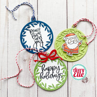 Wreath Tag Sentiments - Avery Elle Clear Stamp Set