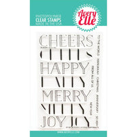 Block Layered Sentiments - Avery Elle Clear Stamp Set