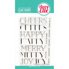 Block Layered Sentiments - Avery Elle Clear Stamp Set