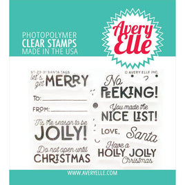 Santa Tags - Avery Elle Clear Stamp Set