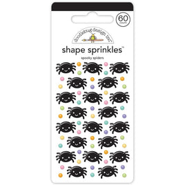 Sweet & Spooky - Spooky Spiders - Doodlebug Sprinkles Adhesive Enamel Shapes