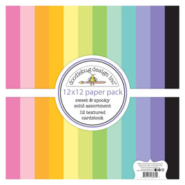 Sweet & Spooky - Doodlebug Textured Double-Sided Cardstock 12"X12" 25/Pkg