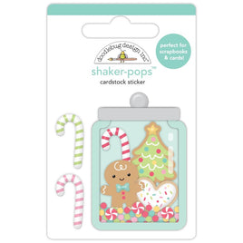 Gingerbread Kisses - Holiday Treats - Doodlebug Shaker-Pops 3D Stickers
