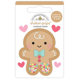 Gingerbread Kisses - Doodlebug Shaker-Pops 3D Stickers