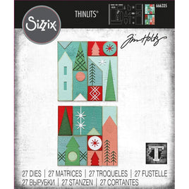 Holiday Blocks - Sizzix Thinlits Dies By Tim Holtz 27/Pkg