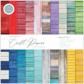 Beach Hut, 20 Designs -Craft Consortium Double-Sided Paper Pad 12"X12" 30/Pkg